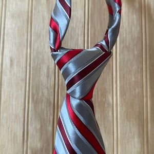 Croft and Barrow - Silver and Red Tie